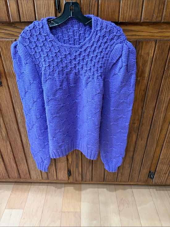 Sweaters - Purple Textured Knit Women's Sweater
Homemade and Size Large
